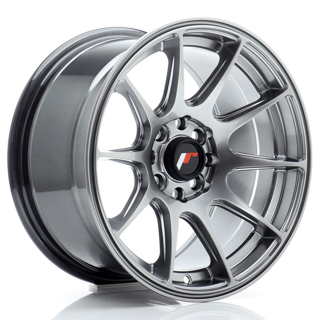 Felg JR Wheels JR11 15x8" Hyper Black – sett forfra