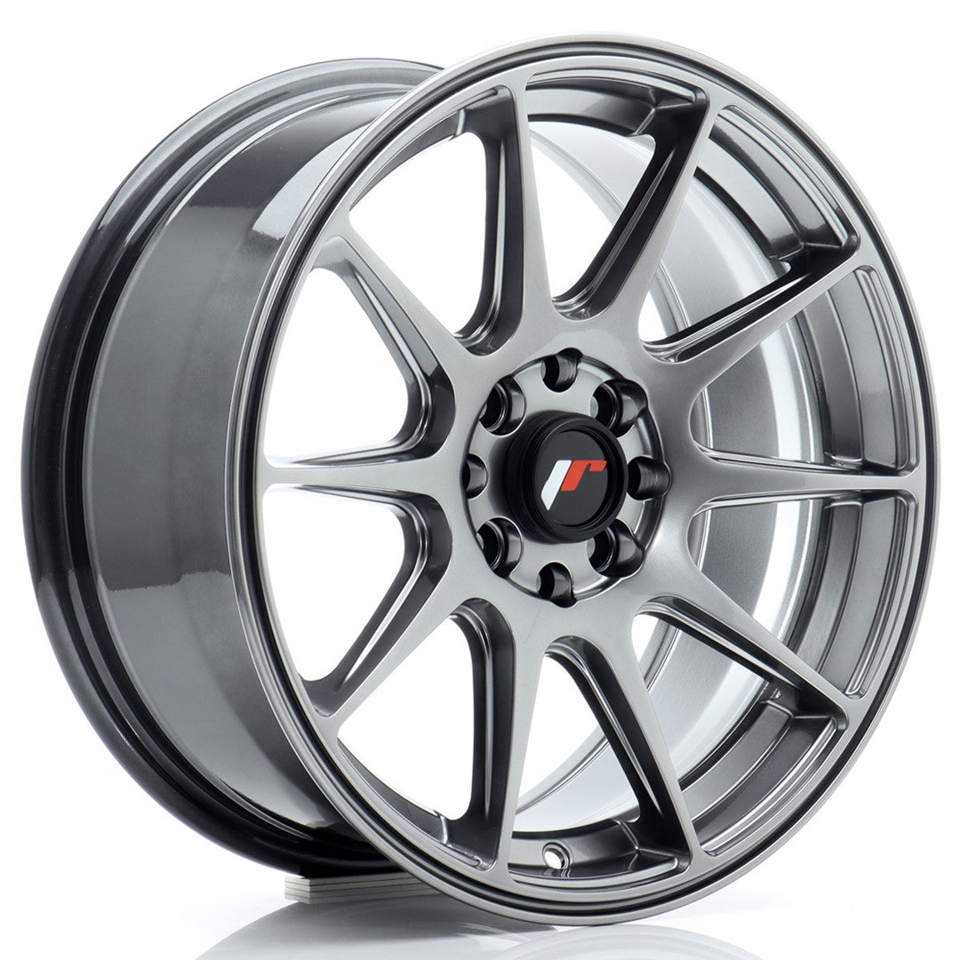 Felg JR Wheels JR11 16x7" Hyper Black – sett forfra
