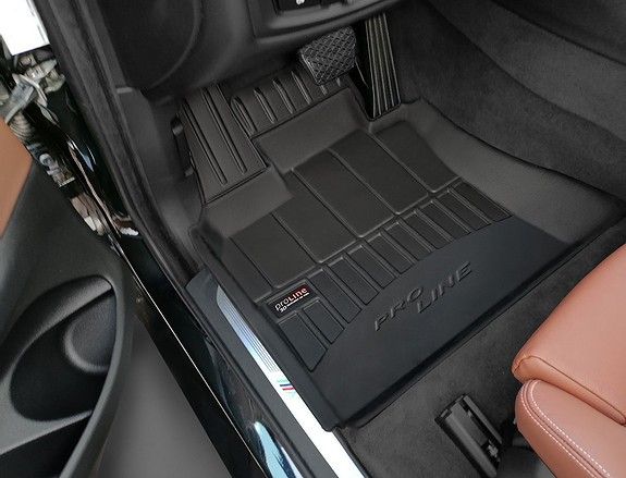 Frogum 3D Premium gulvmatter til BMW 5 E60/E61 (2003–2010) – svart TPE med høy sidekant, sett med 4 matter