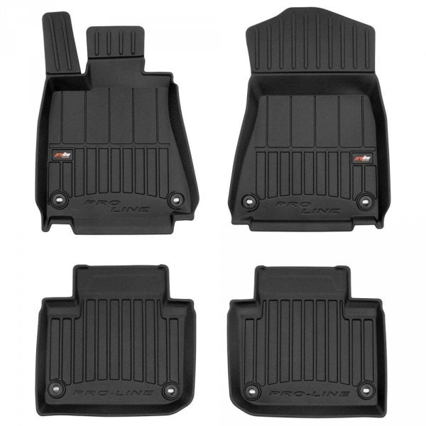 Frogum 3D Premium gulvmatter til Lexus GS IV (2012-2020) – TPE, 60 mm sidekant, sett med 4 svarte matter
