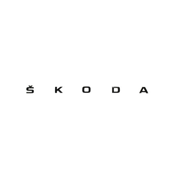 Emblem/logo til Skoda Kodiaq I / Skoda Karoq 2018 - > i svart blank ABS-materiale, original Skoda passform og enkel montering