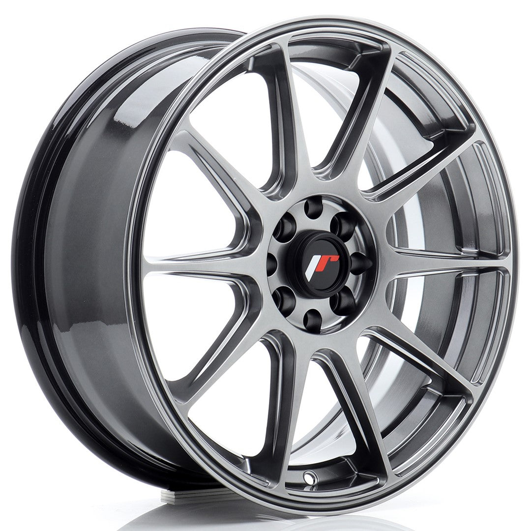 Felg JR Wheels JR11 17x7" Hyper Black – sett forfra