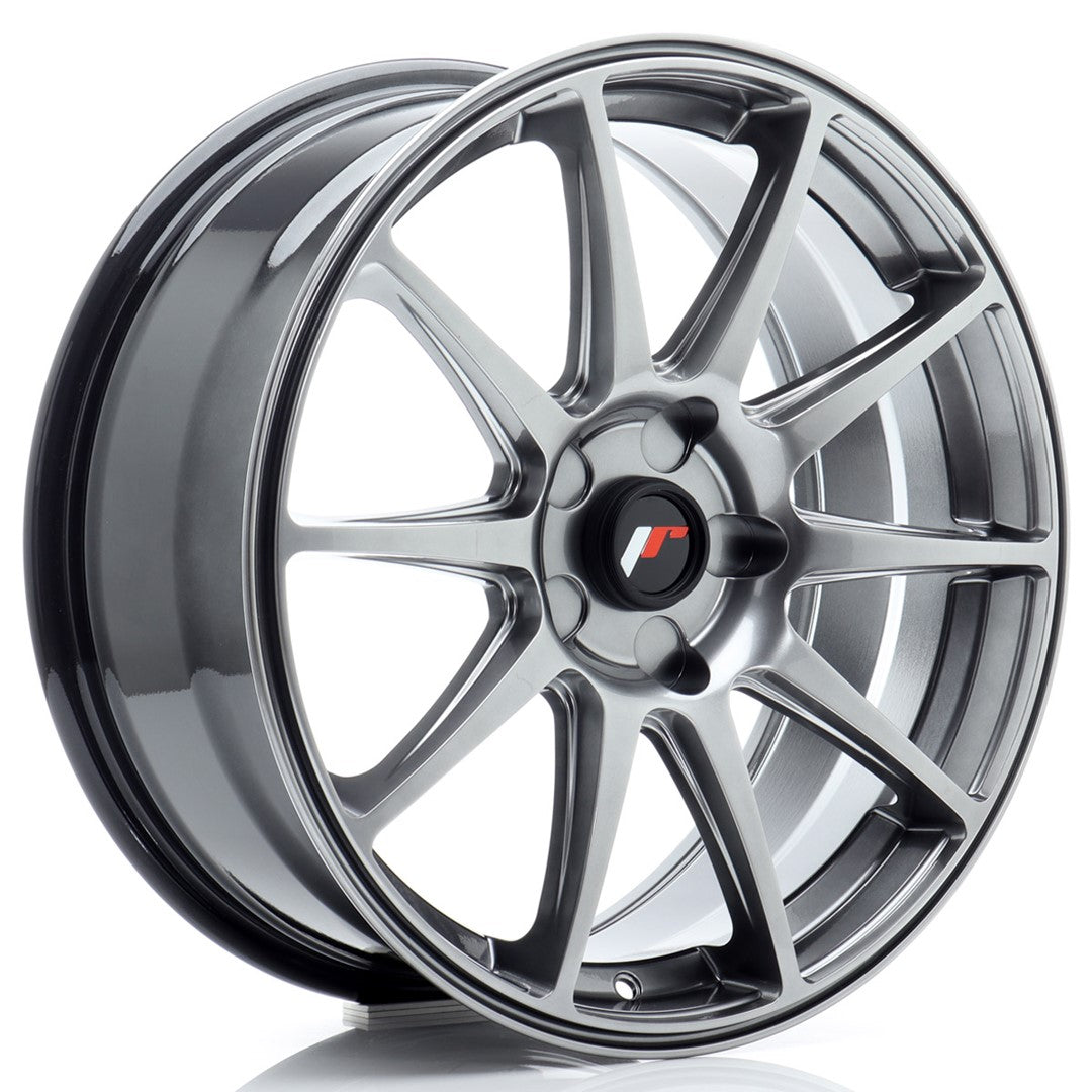 Felg JR Wheels JR11 18x7,5" Hyper Black – sett forfra