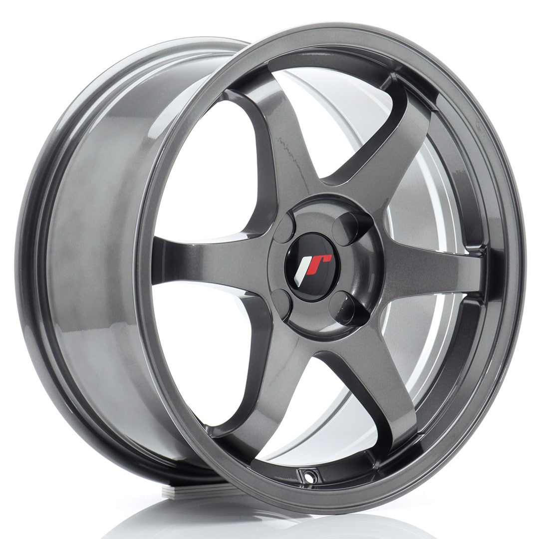 Felg JR Wheels JR3 17x8" Gun metal – sett forfra
