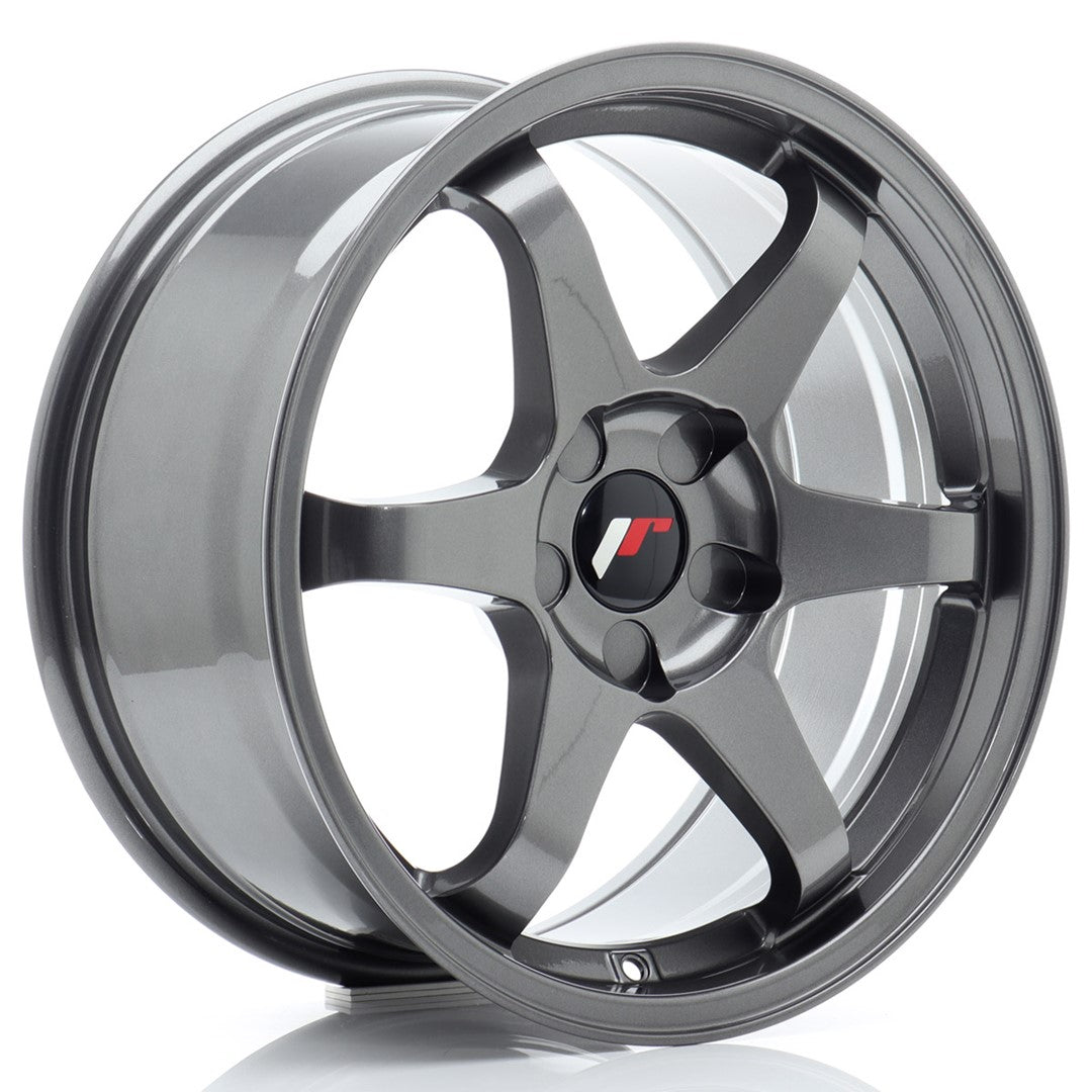 Felg JR Wheels JR3 17x8" Gun metal – sett forfra