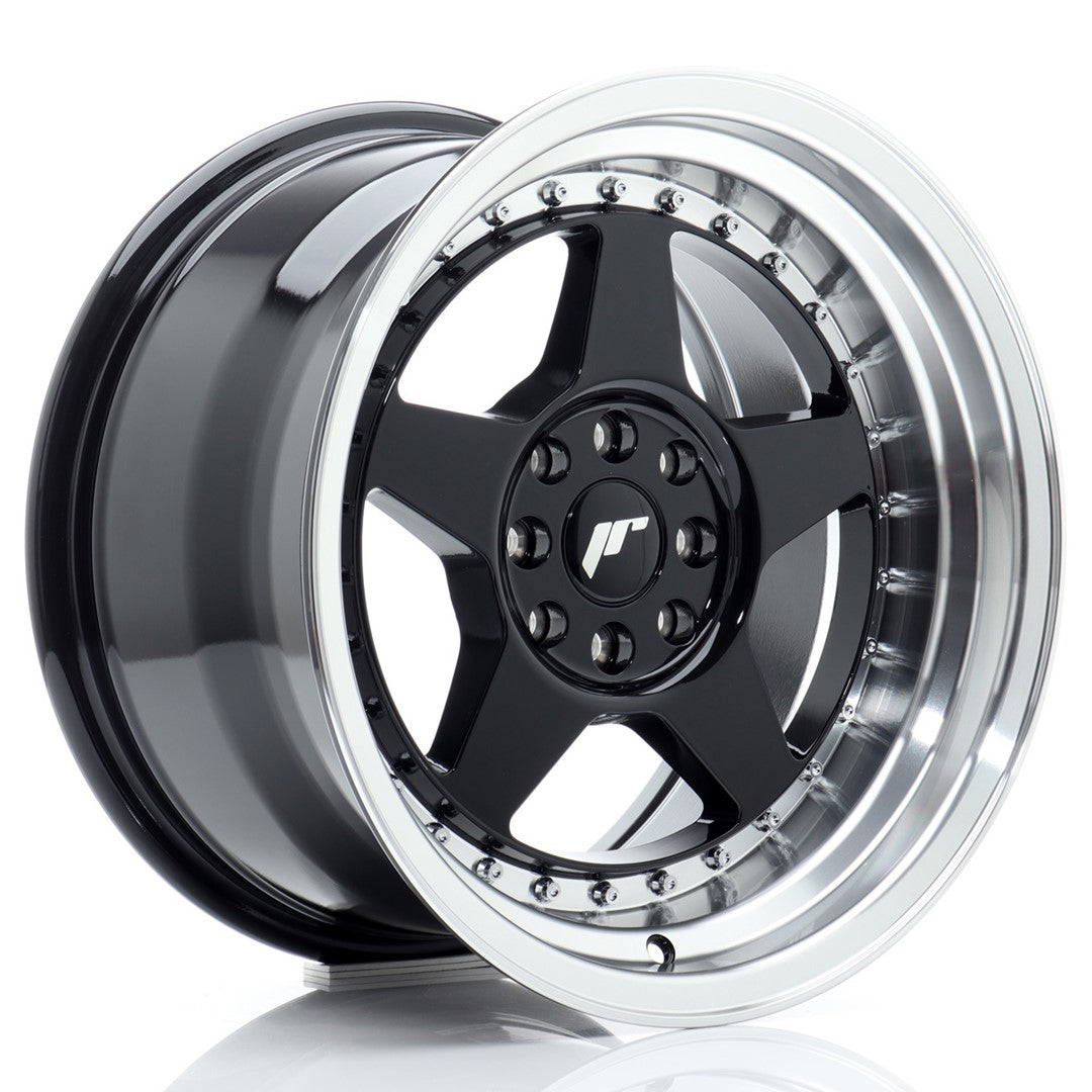 Felg JR Wheels JR6 16x9" Black – sett forfra