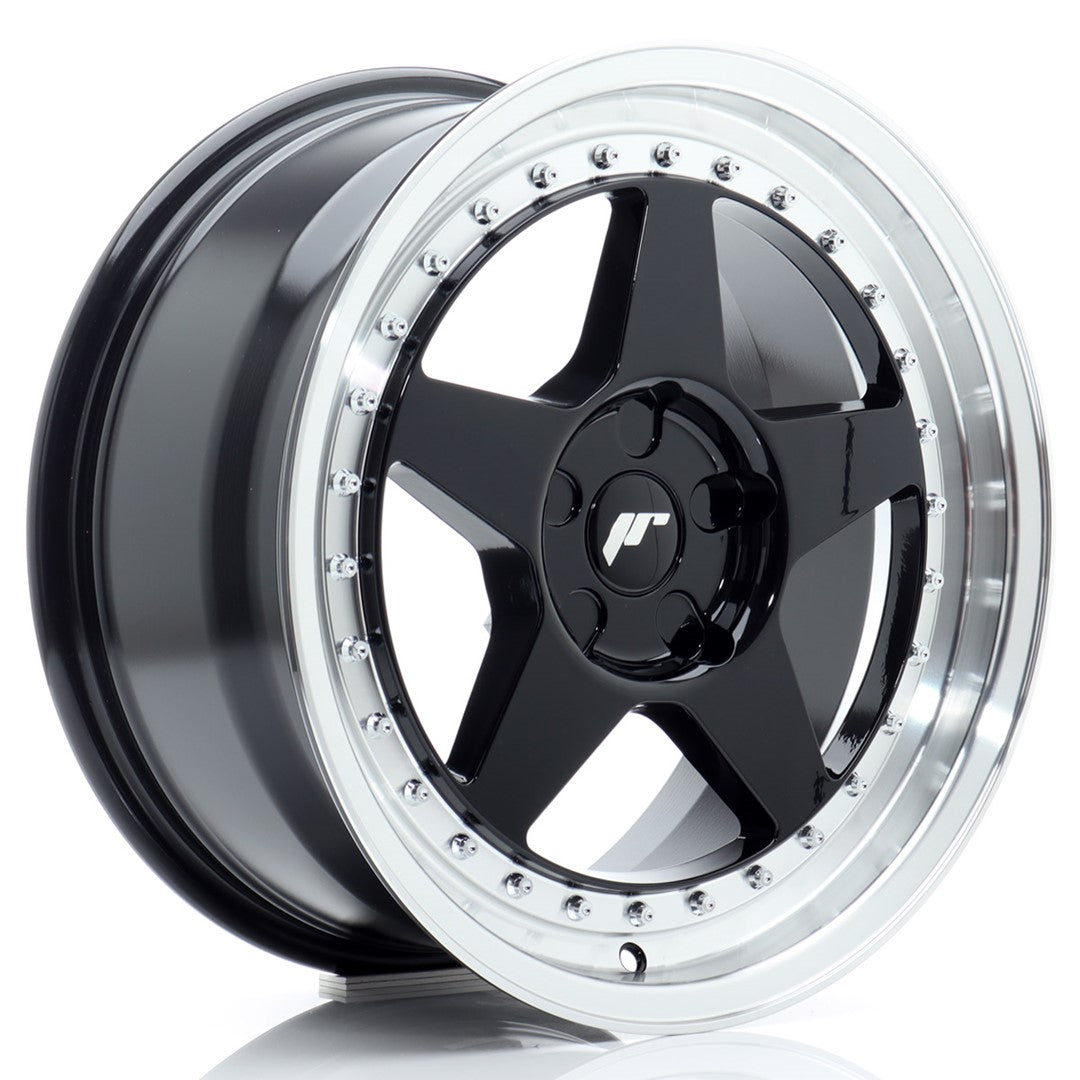 Felg JR Wheels JR6 17x8" Black – sett forfra