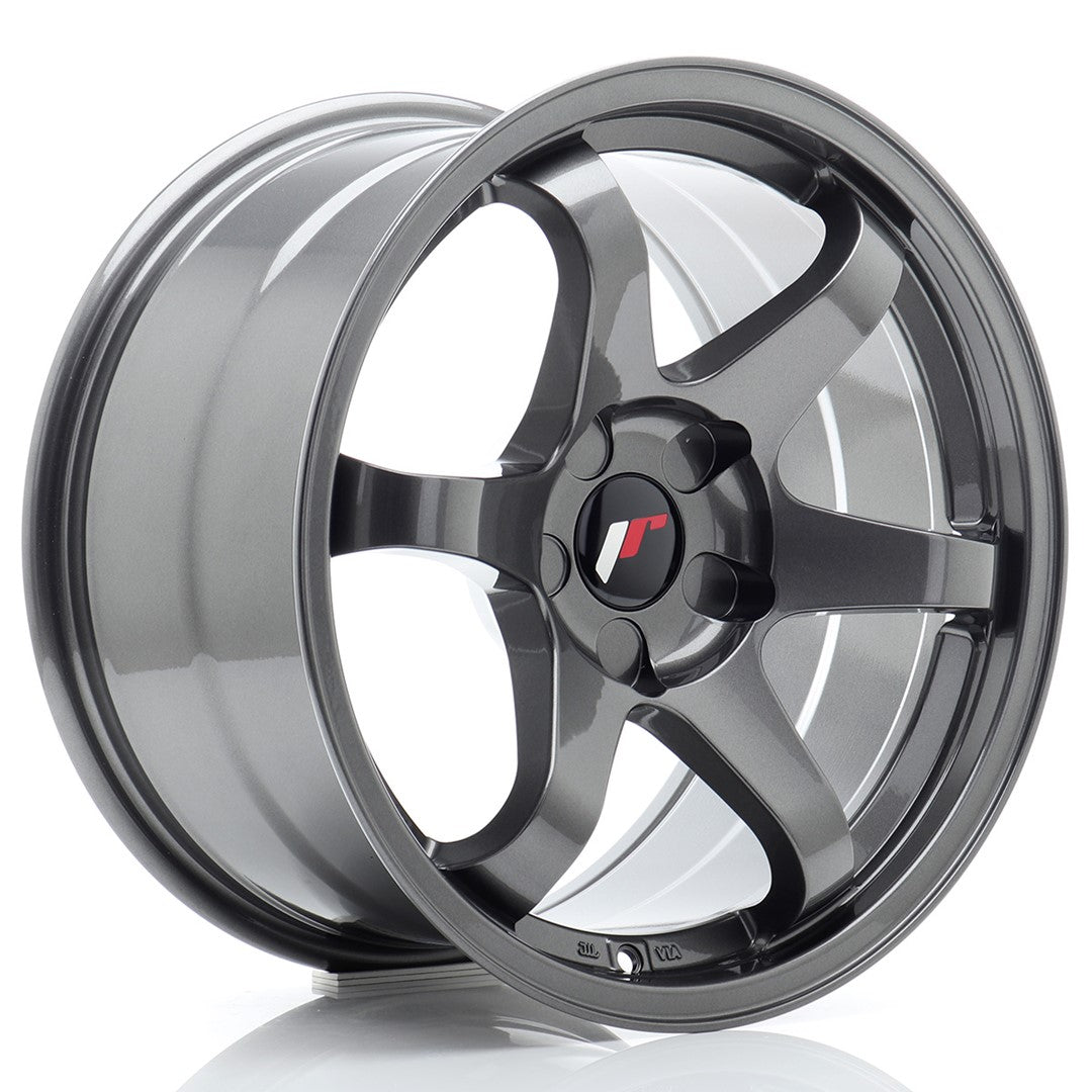 Felg JR Wheels JR3 17x9" Gun metal – sett forfra
