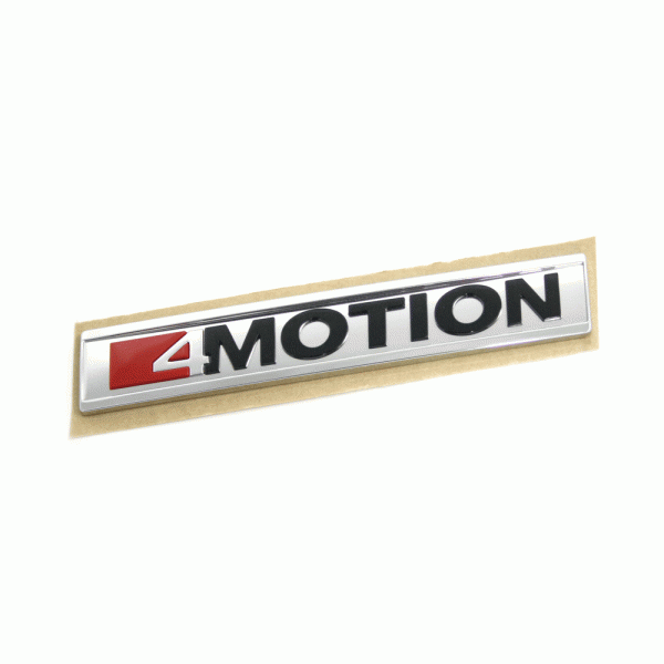 Emblem/logo til Vw T6 4Motion Black / Chrome / Aluminum / Tornado Red for bakluke i ABS-materiale med eksklusivt design