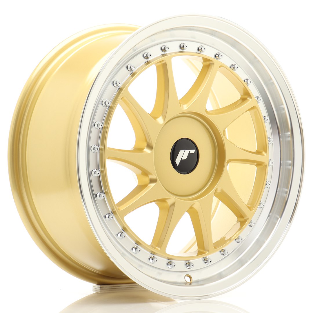 Felg JR Wheels JR26 17x8" Gold – sett forfra