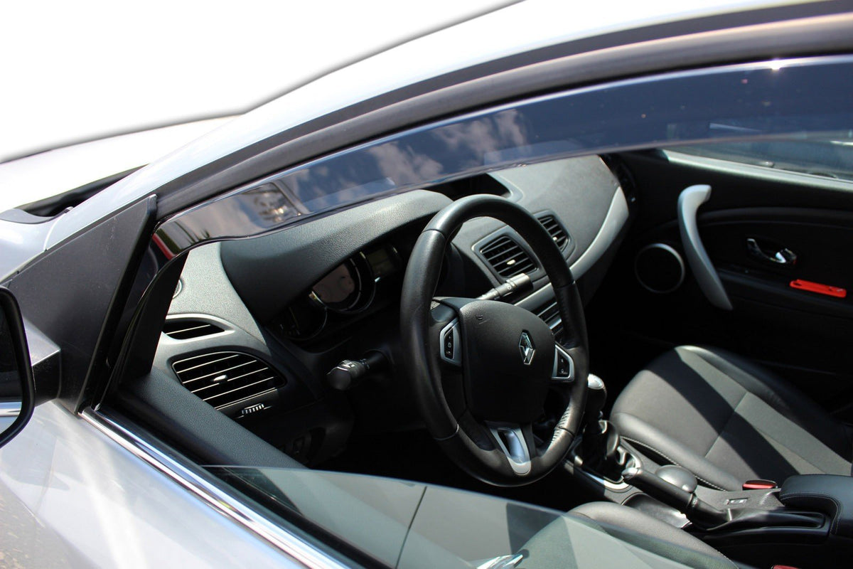 Heko vindavviser til Renault FLUENCE 4-dørs – sort transparent materiale