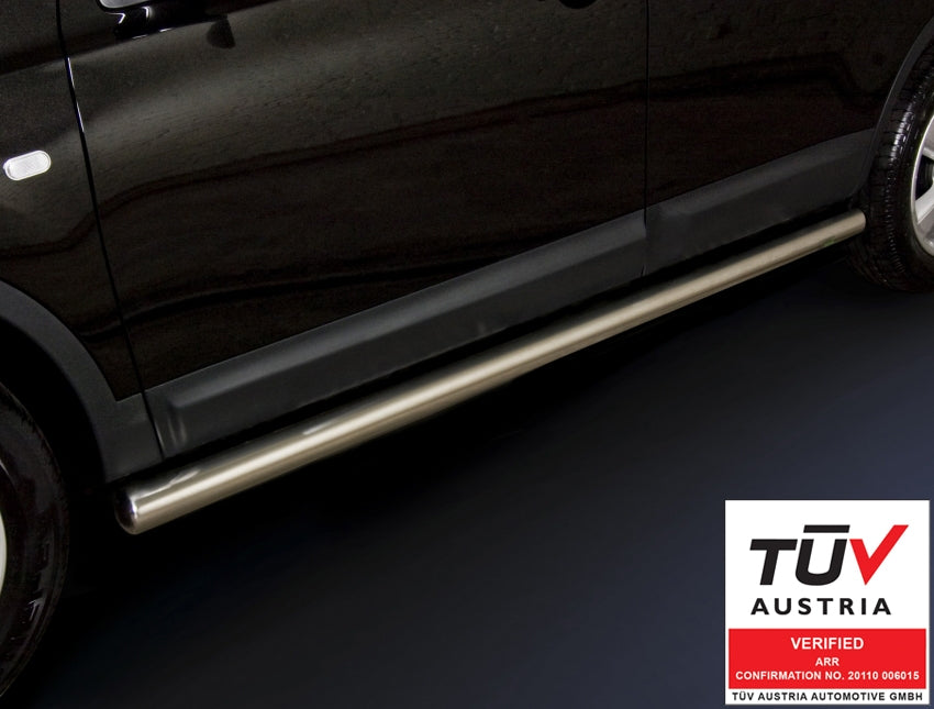 Stigtrinn Steeler i polert krom til Nissan Qashqai (J10) Facelift 2010-2013