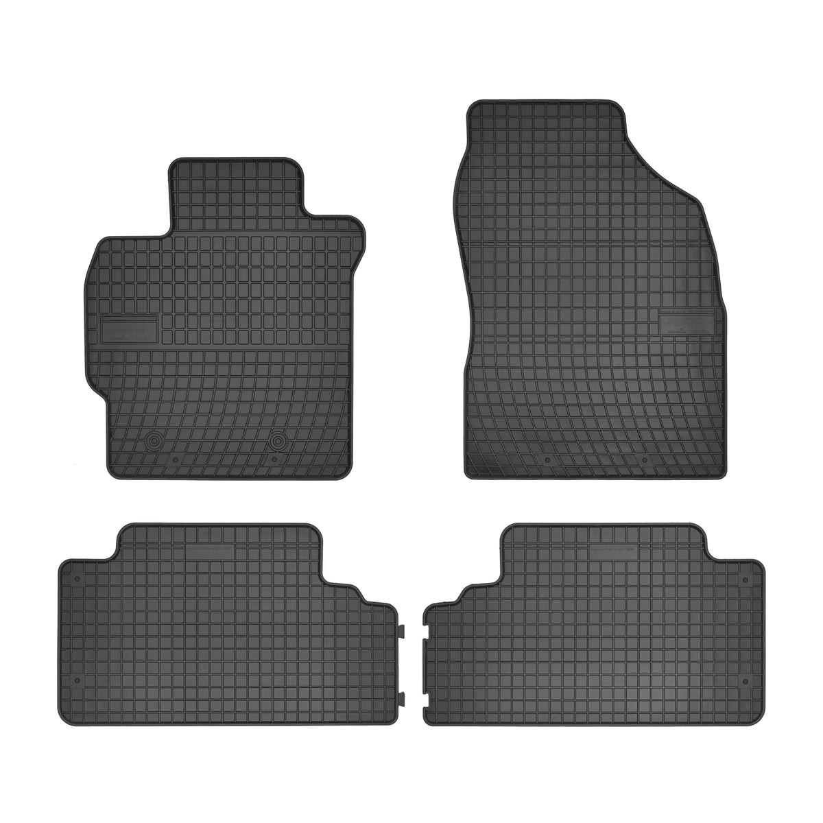 Frogum gummimatter til Toyota Auris I / Corolla X (2007-2013) – svart, 4 stk., 1 cm sidekant, vanntett