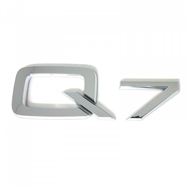 Emblem/logo til Audi Q7 Glossy Chrome i skinnende krom med original passform og enkel montering