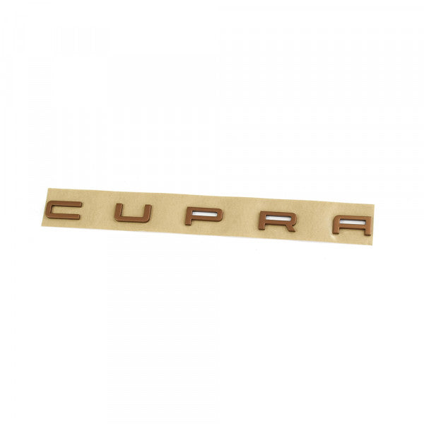 Emblem/logo til Seat CUPRA Copper i kobberfarge, laget i ABS, for bakluke