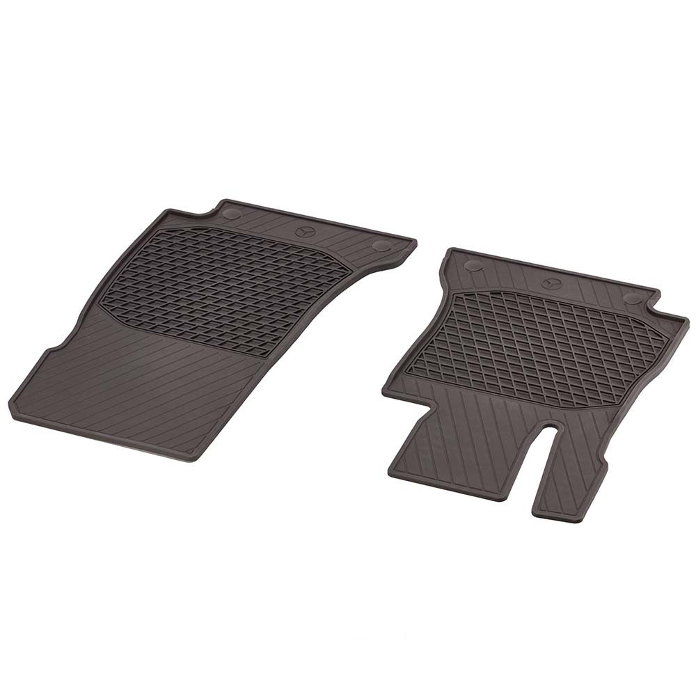 Genuine Mercedes OEM TPE gummimatter til Mercedes CLS C257 2018-2023 – espresso brun, sett med 2 frontmatter