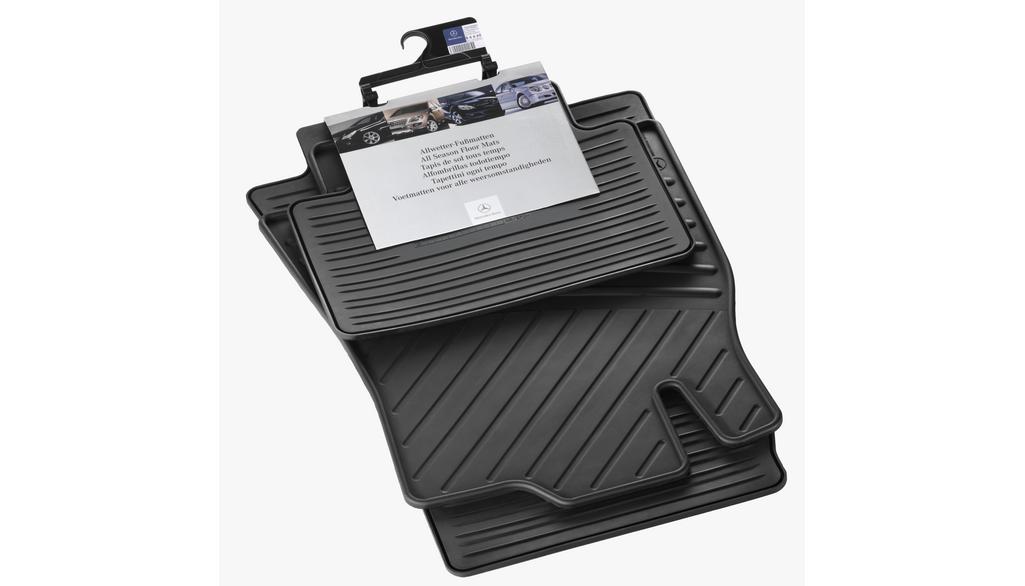 Mercedes OEM TPE gummimatter til Mercedes B-Klasse W245 – sett med 4 stk, foran og bak, anthracite/svart