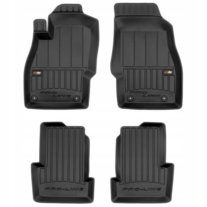 Frogum 3D Premium gulvmatter til Opel Adam 2012-2019 – svart TPE med 60 mm sidekant