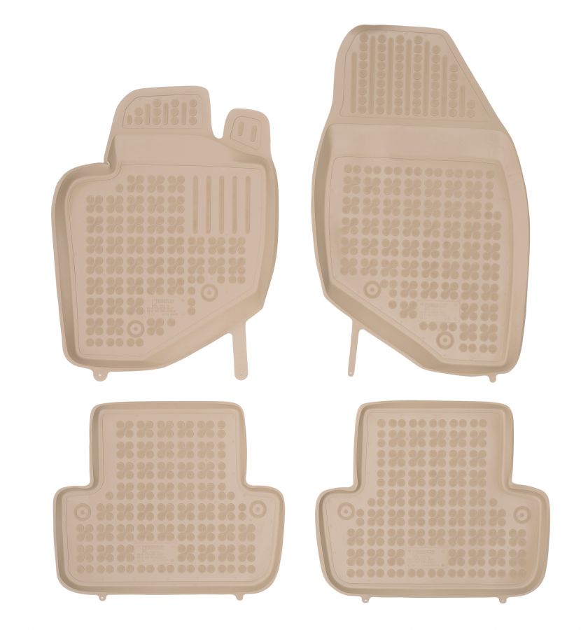 Rezaw-Plast gummimatter med høykant til Volvo S60 I / V70 II / XC70 I (2000–2009) – beige, 4-delers sett