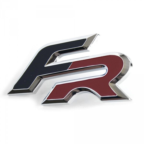 Emblem/logo til Seat FR Chrome / Red / Black i krom, rød og svart for front grill