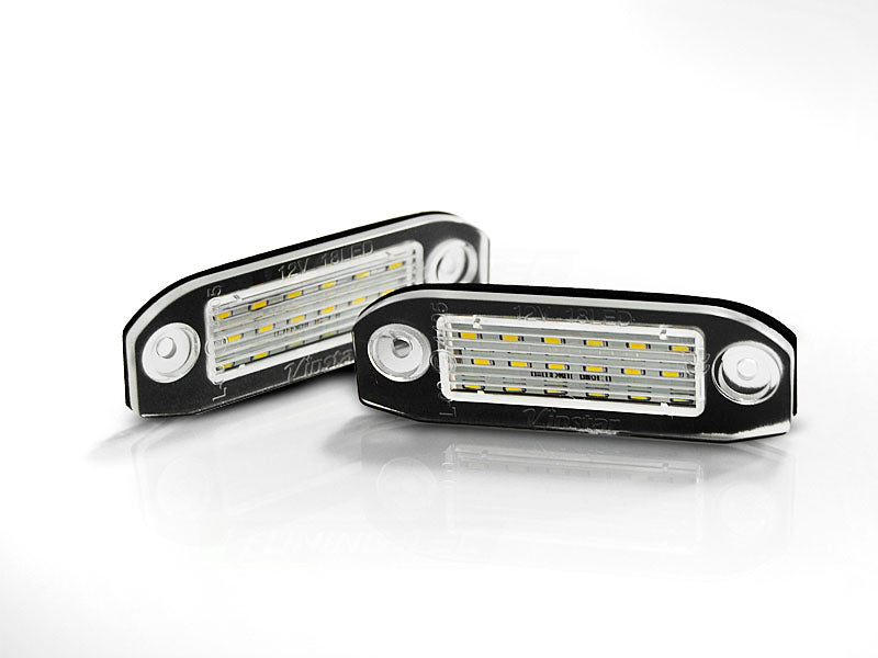 Skiltlys LED LED til Volvo multi-model sett rett forfra på hvit bakgrunn.