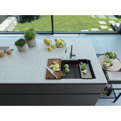 Franke Kanon KNG 120 granittkompositt 1 1/2 kum i onyx med underliming