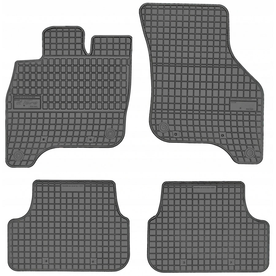 Frogum gummimatter til VW e-Golf (2014-2021) – svart/anthracite, 4 stk, sidekant 1 cm, vanntett