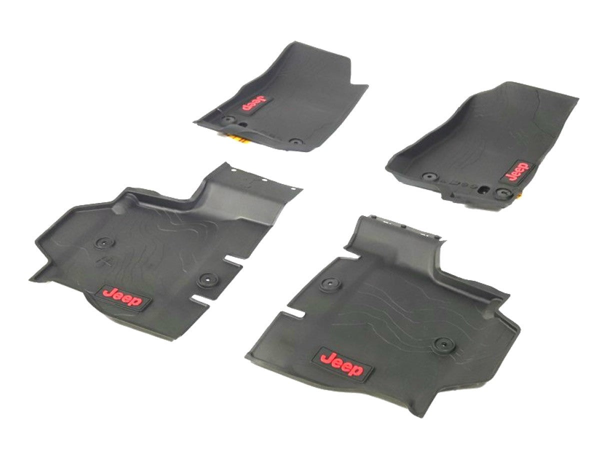 Gulvmatter Jeep Wrangler JL (2017-) – TPE - Gummi Termoplast-elastomer - sett bakfra