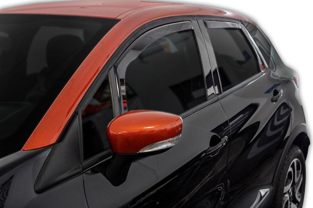 Heko vindavviser til Renault CAPTUR 5-dørs – sort/transparent røykfarget