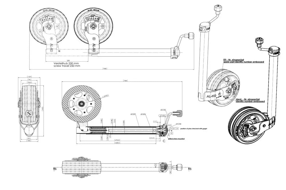 Støttehjul med lastindikator AL-KO Opp Til 300kg | Nomax.no🥇_4