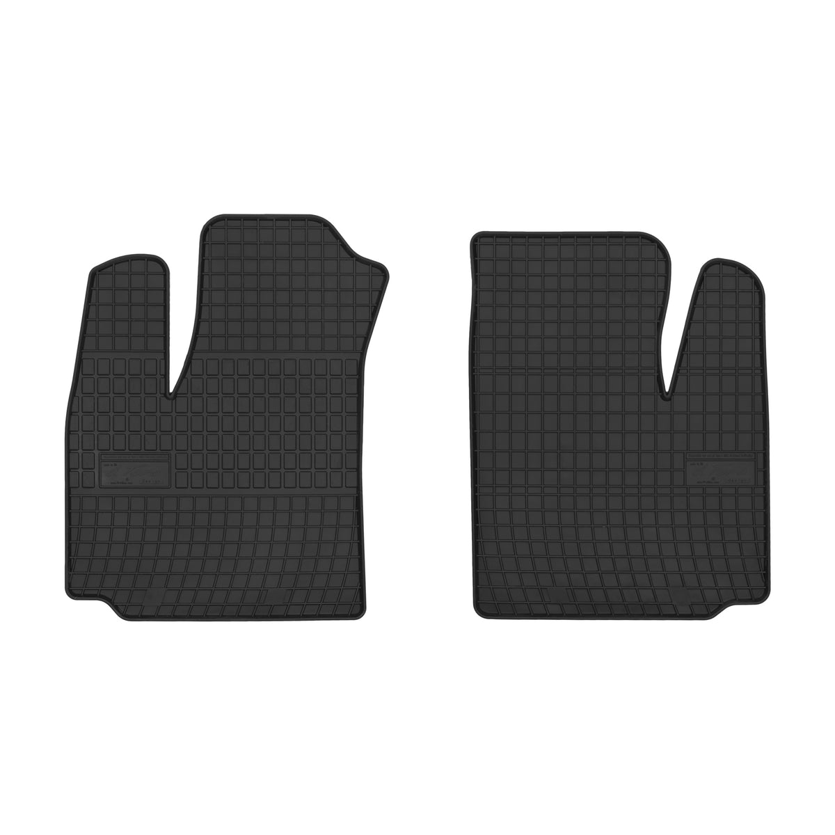 Frogum gummimatter til Fiat Doblo I 2 persons (2001-2008) – svart med 1 cm sidekant, sett med 2 stk
