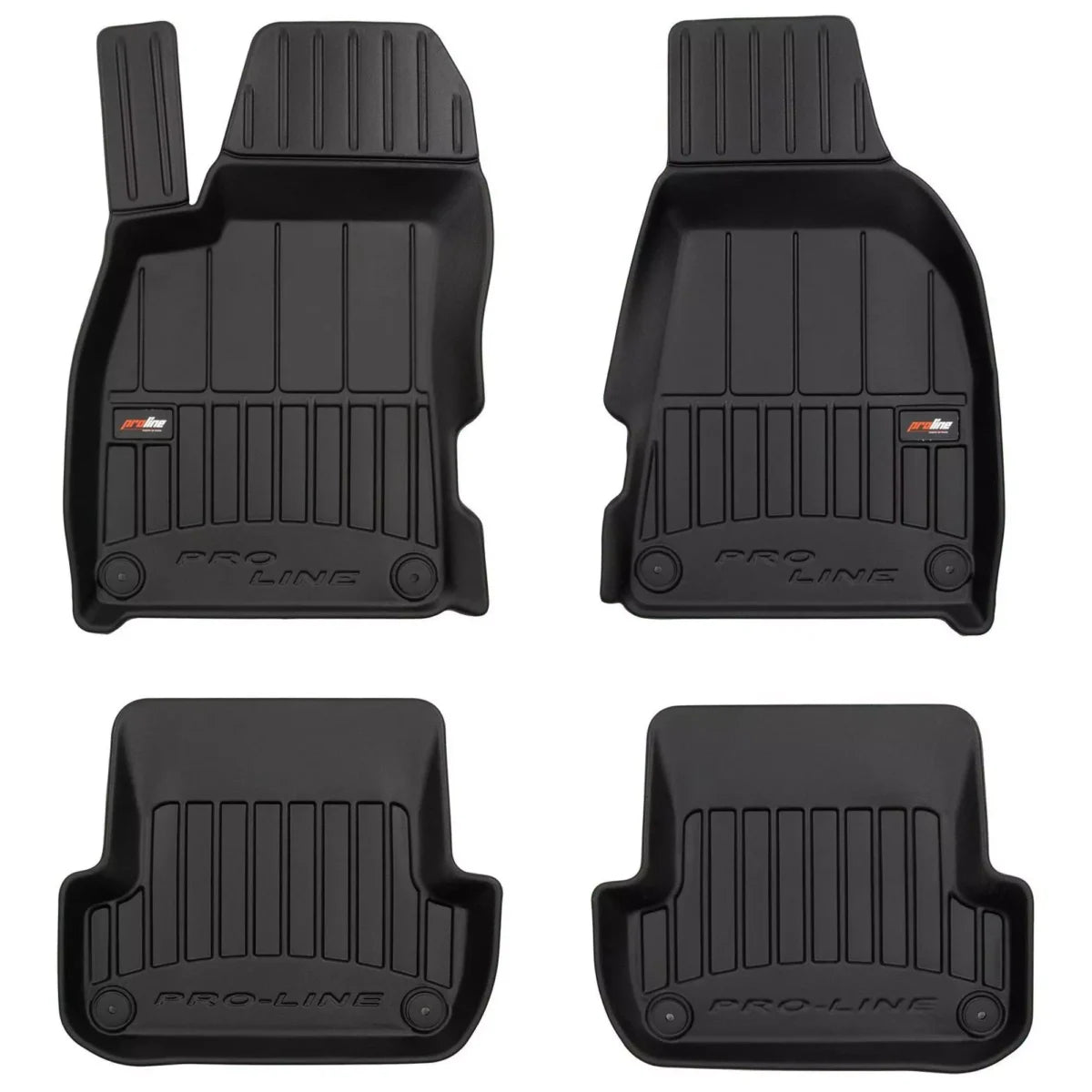Frogum 3D Premium gulvmatter til Seat Exeo (2009-2013) – svart TPE med høy sidekant, sett med 4 stk.