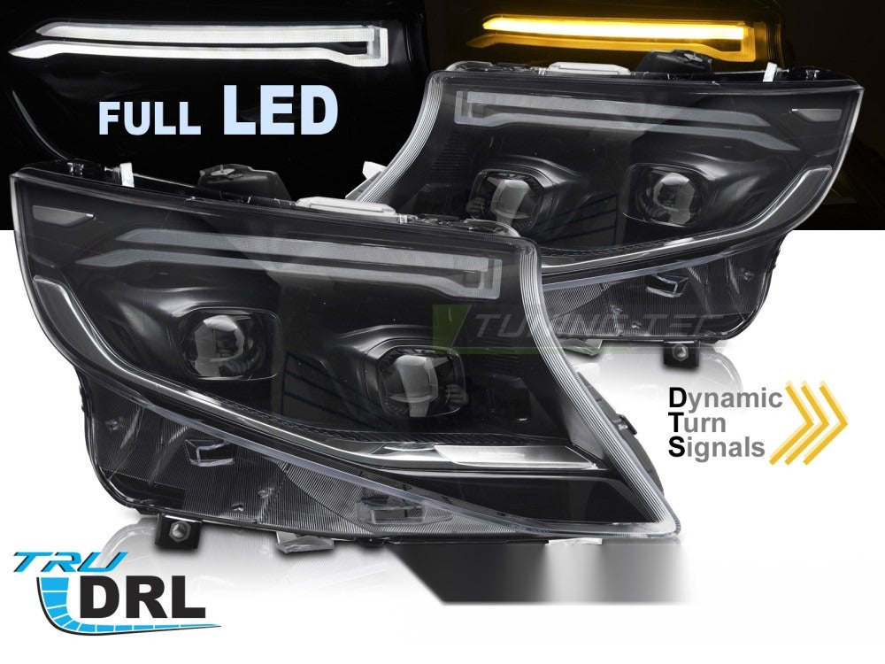 Detaljbilde av frontlykter Mercedes Vito W447 14-23 med detaljer.