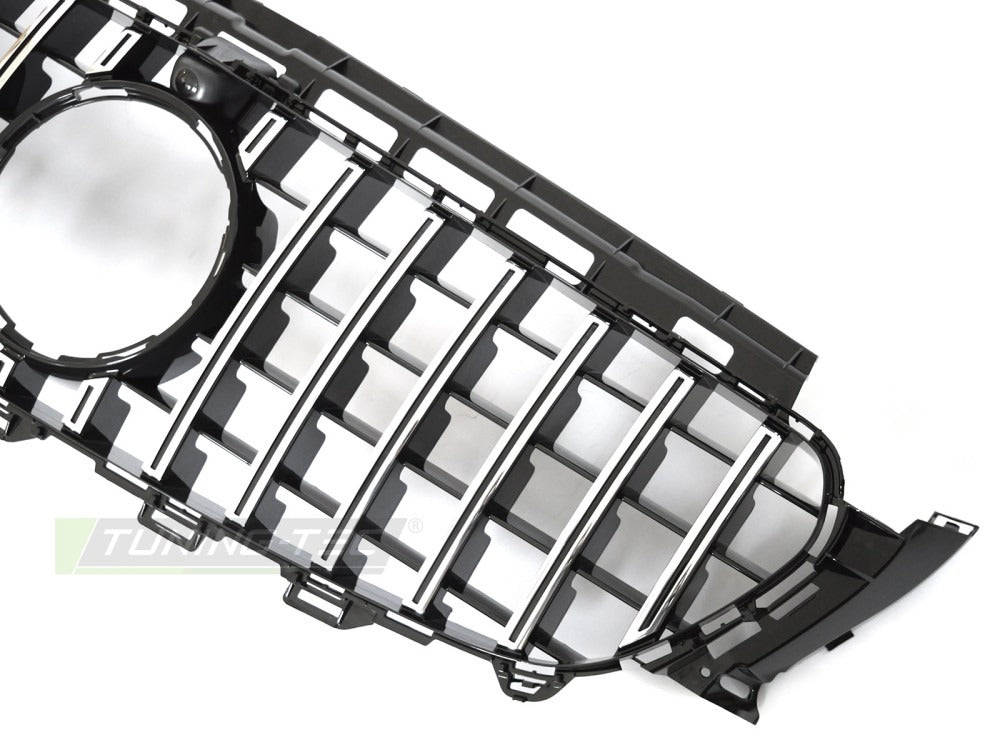 Grill Mercedes E-Klasse W213 16-19 sett fra siden, struktur synlig.