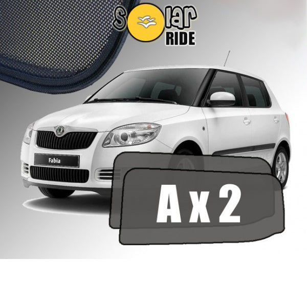 Solskjerm Skoda Fabia Hatchback II (2006-2014) (2 stk) - sett forfra