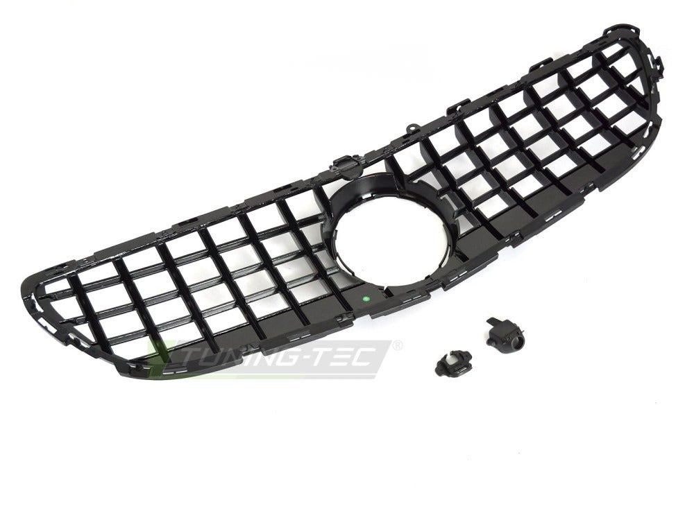 Grill Mercedes CLS C218 14-18 sort/krom med festedetaljer.