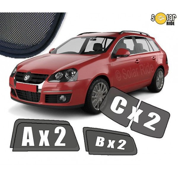 Sr solskjerm i akryl til Vw Golf Variant (2003-2009) som vindavviser og regnbeskyttelse