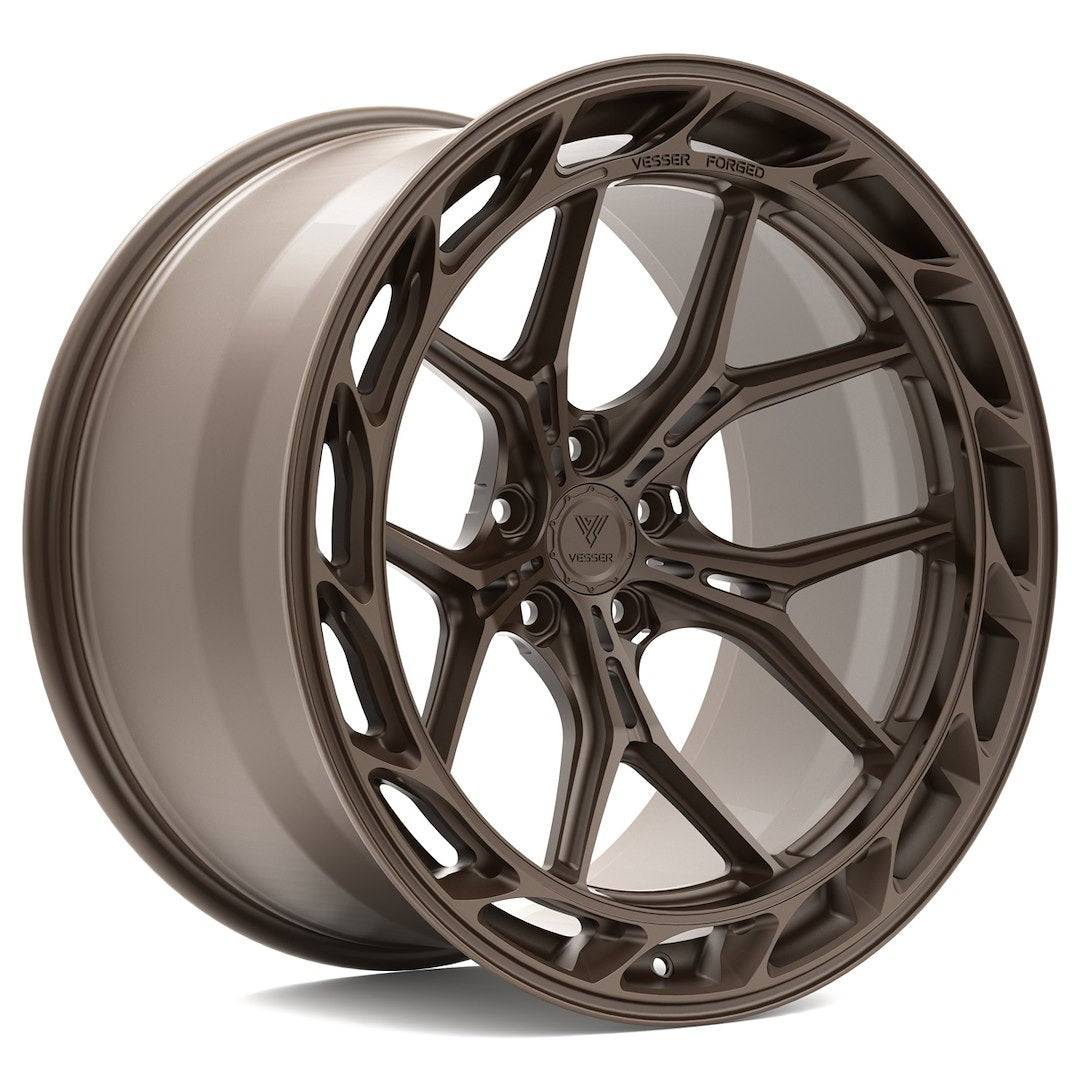Felg Vesser VSR8 22x10,5" Silver – detalj av eiker og finish
