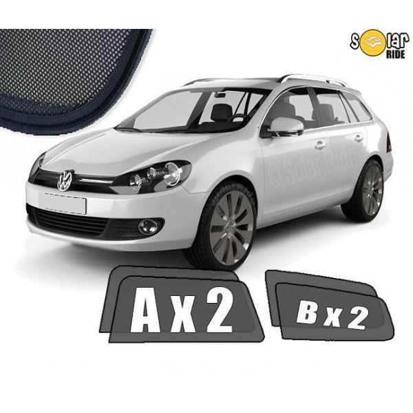 Sr solskjerm i akryl til Vw Golf Variant VI med enkel montering og vindavvisende egenskaper