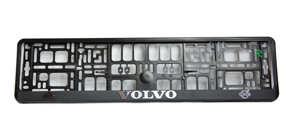 Emblem/logo til Volvo i svart og krom plast for montering foran eller bak bilen