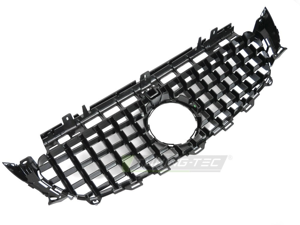 Grill Mercedes E-Klasse W213 16-19 krom/sort med festedetaljer.