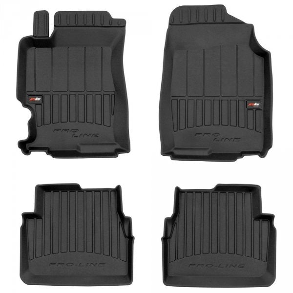 Frogum 3D Premium gulvmatter til Mazda 6 I (GG/GY) 2002–2007 – svart TPE med 60 mm sidekant