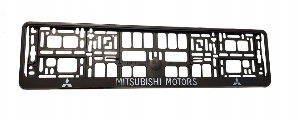 Emblem/logo til Mitsubishi i svart og krom plast for montering foran eller bak