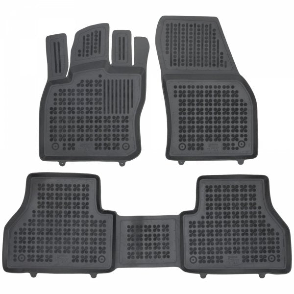 Rezaw-Plast TPE-gummimatter til VW Caddy V (2020–) – svart, 3-delt sett med 30 mm kanter