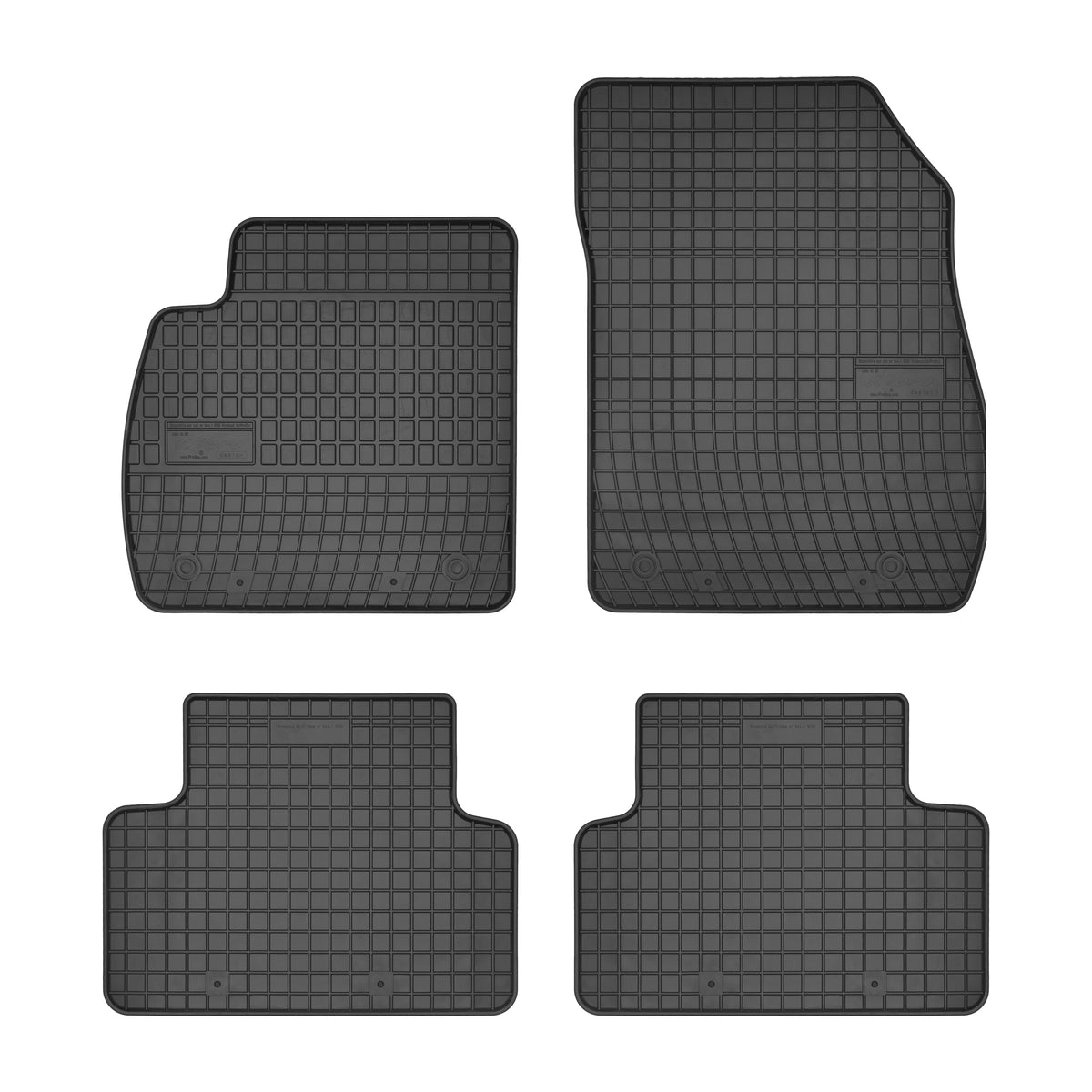 Frogum gummimatter til Opel Zafira C 2012-2019 – svart/anthracite, 4-delers sett med 1 cm sidekant