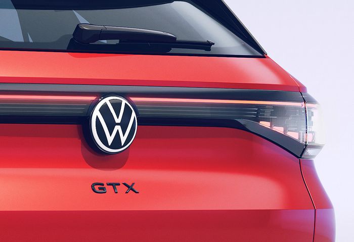 Emblem Vw GTX ID.4 / VW ID.5 Black Glossy - sett forfra