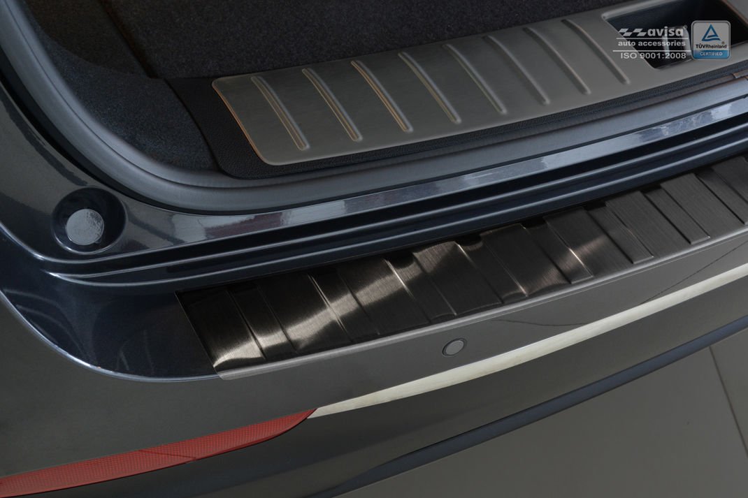 Avisa bakfangerbeskytter til Kia OPTIMA SW / Optima SW PHEV Hybrid – svart blank rustfritt stål