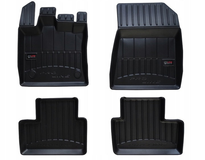 Frogum 3D Premium gulvmatter til Renault Captur II (2019-) – svart TPE, sett á 4, 60mm kanthøyde