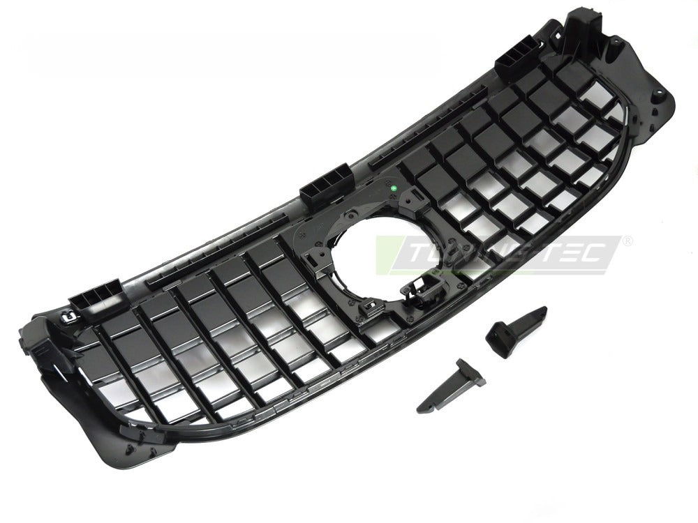 Grill Mercedes GLB X247 19-23 blank sort med festedetaljer.