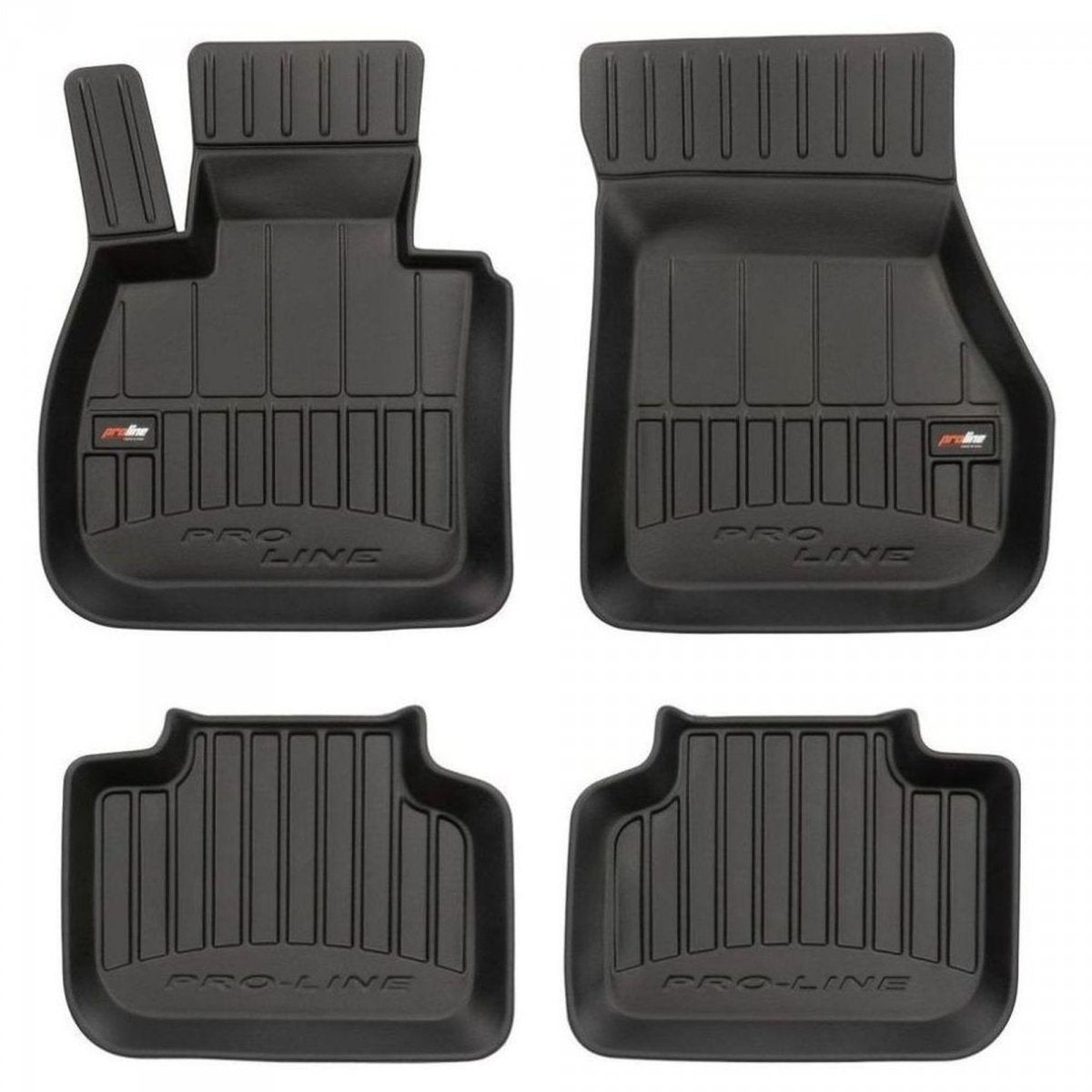 Frogum 3D Premium TPE-gulvmatter til BMW X1 (F48) / X2 (F39) / X1 III (U11) – svart sett med 4 stk og 60 mm sidekant